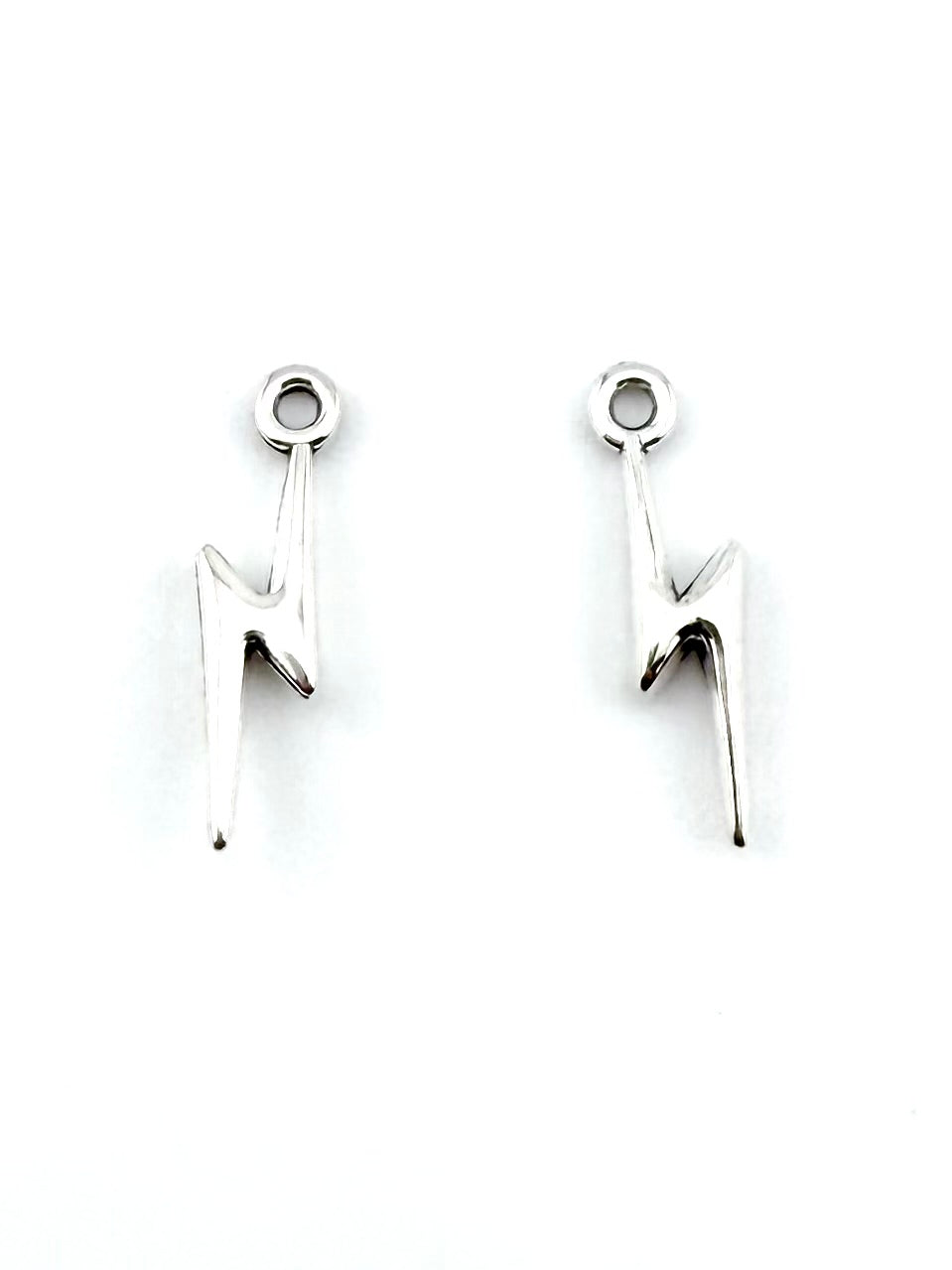19mm Thunder Bolt Charm Rhodium