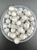 Matte White Lace Agate Beads Available in 6mm, 8mm Sizes