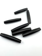 Black Buffalo Bone Pipe, Standard thickness  1–4inch Carved Bone Pieces for Jewelry & Crafts