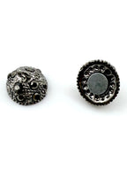 12.5mm Round Magnetic Claps Gunmetal