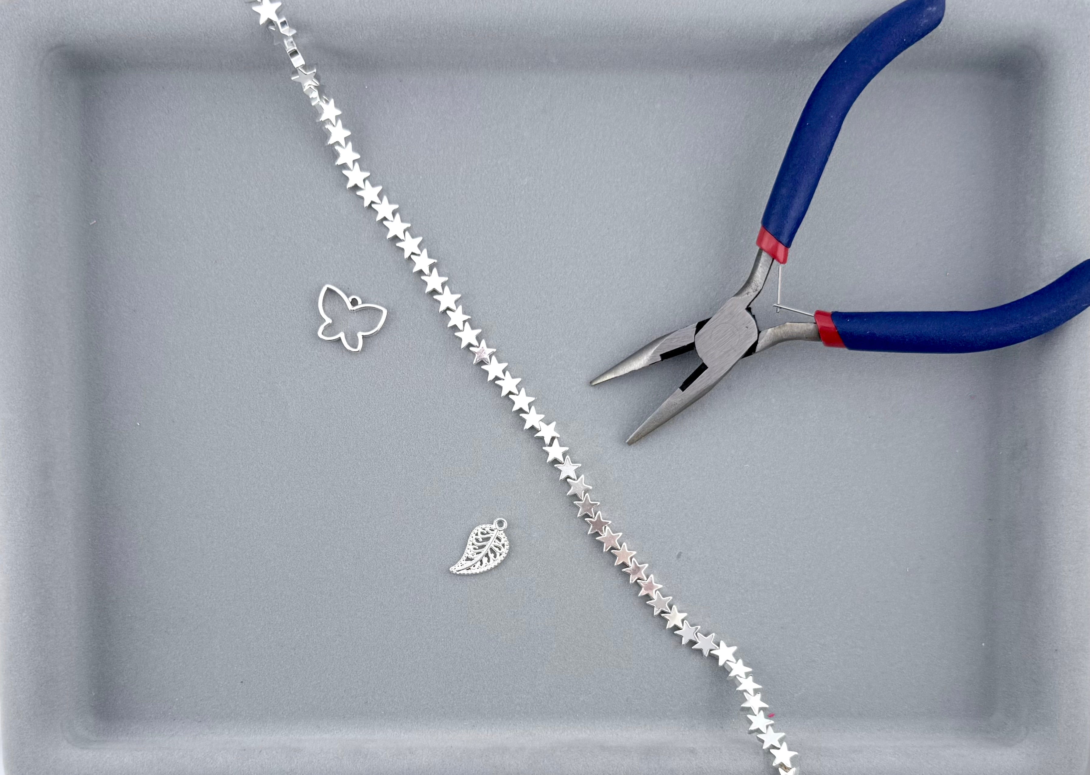 3x7mm Hematite Star Silver