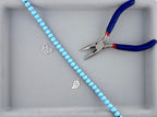 8mm Round Hematite Matte Coat Blue