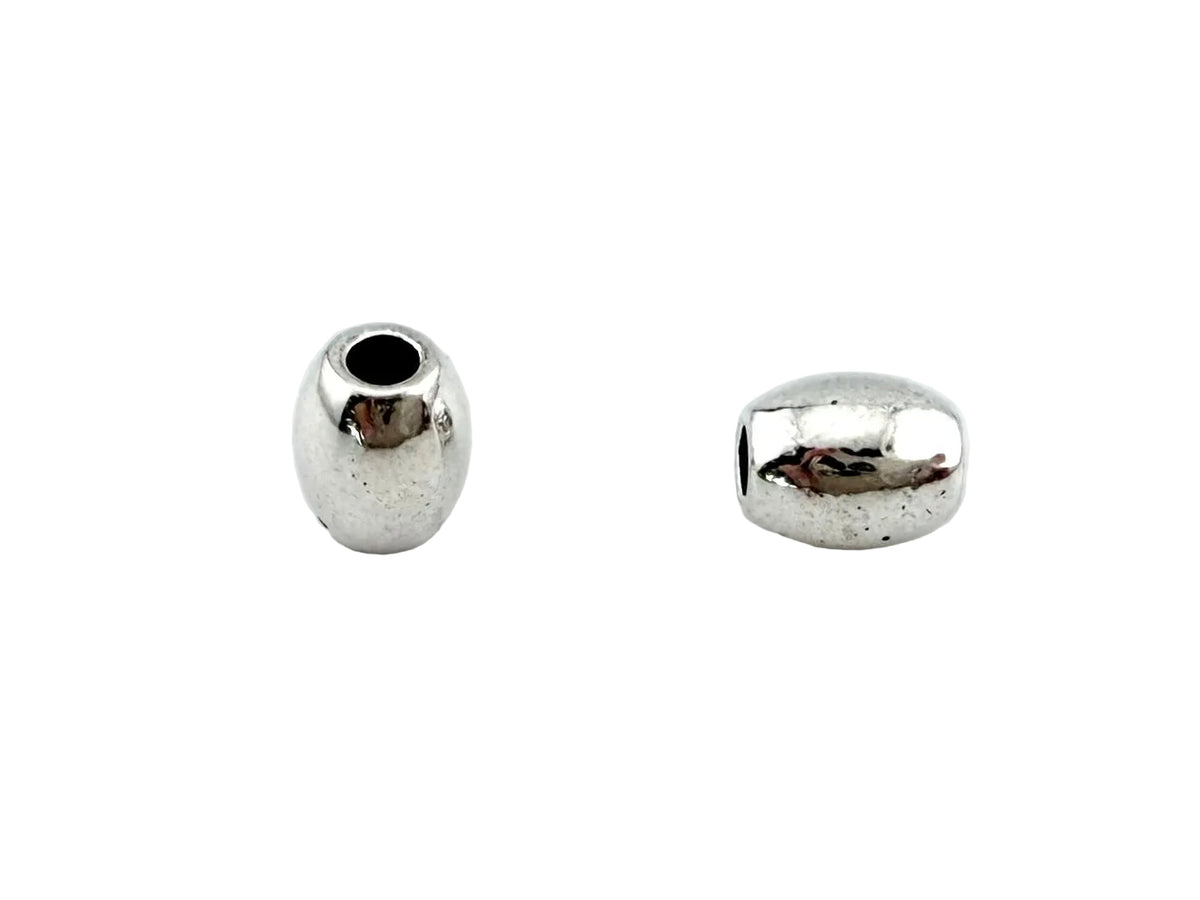 5x3mm Barrell Spacer Rhodium