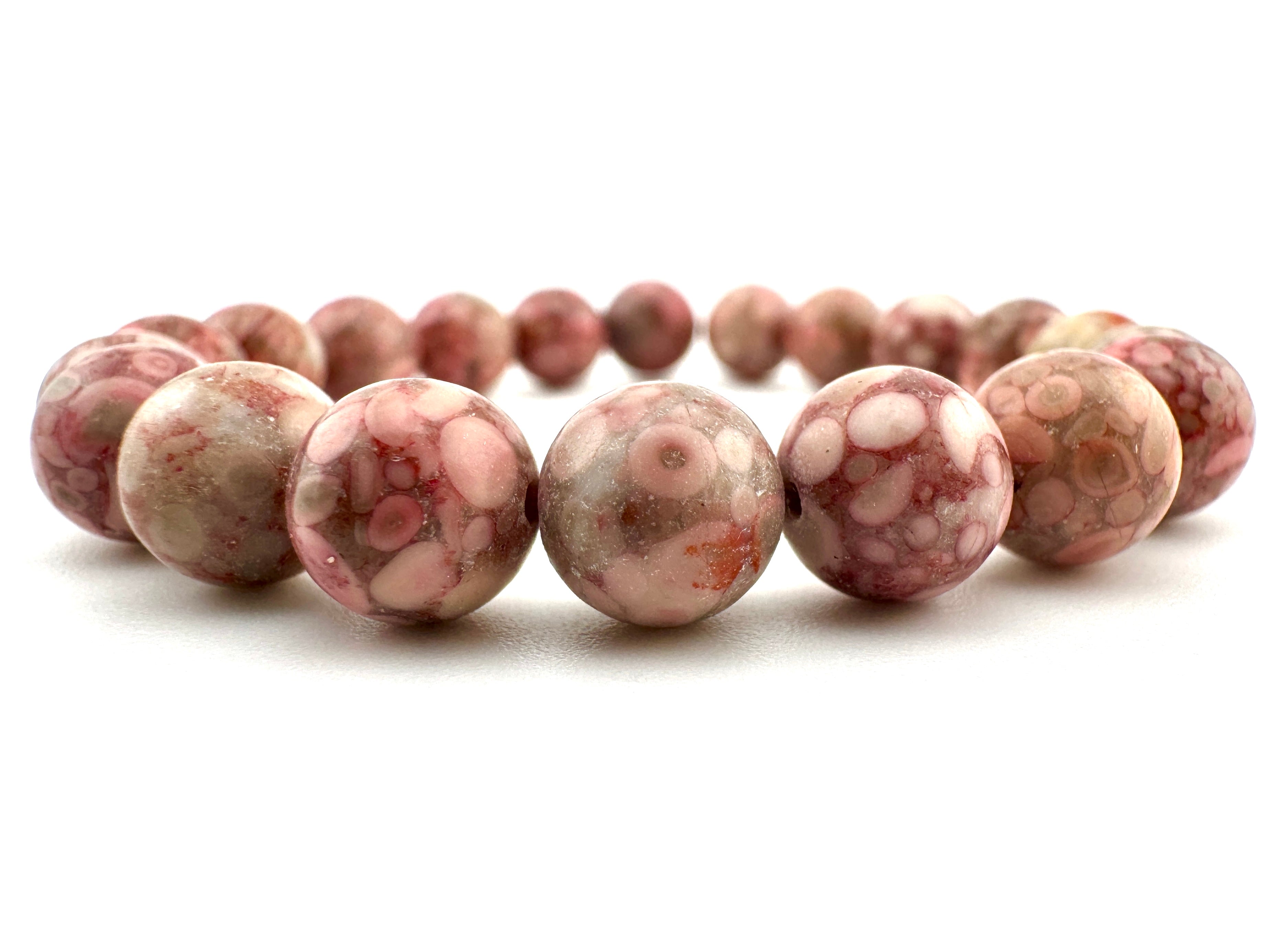 Pink Sea Lilly Jasper Beads Available in 6mm, 8mm Sizes