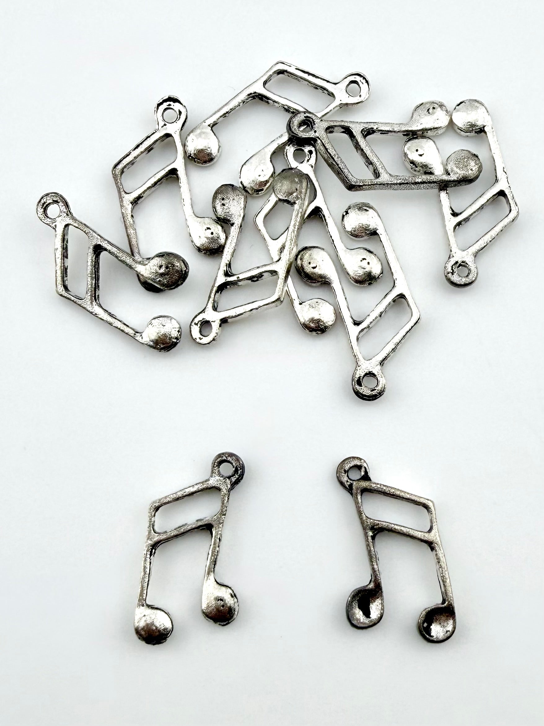 26mm Musical Note Rhodium Charm