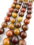 12mm Rainbow Petrified Wood Beads