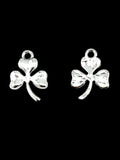 17mm 3-Leaf Clover Charm Rhodium