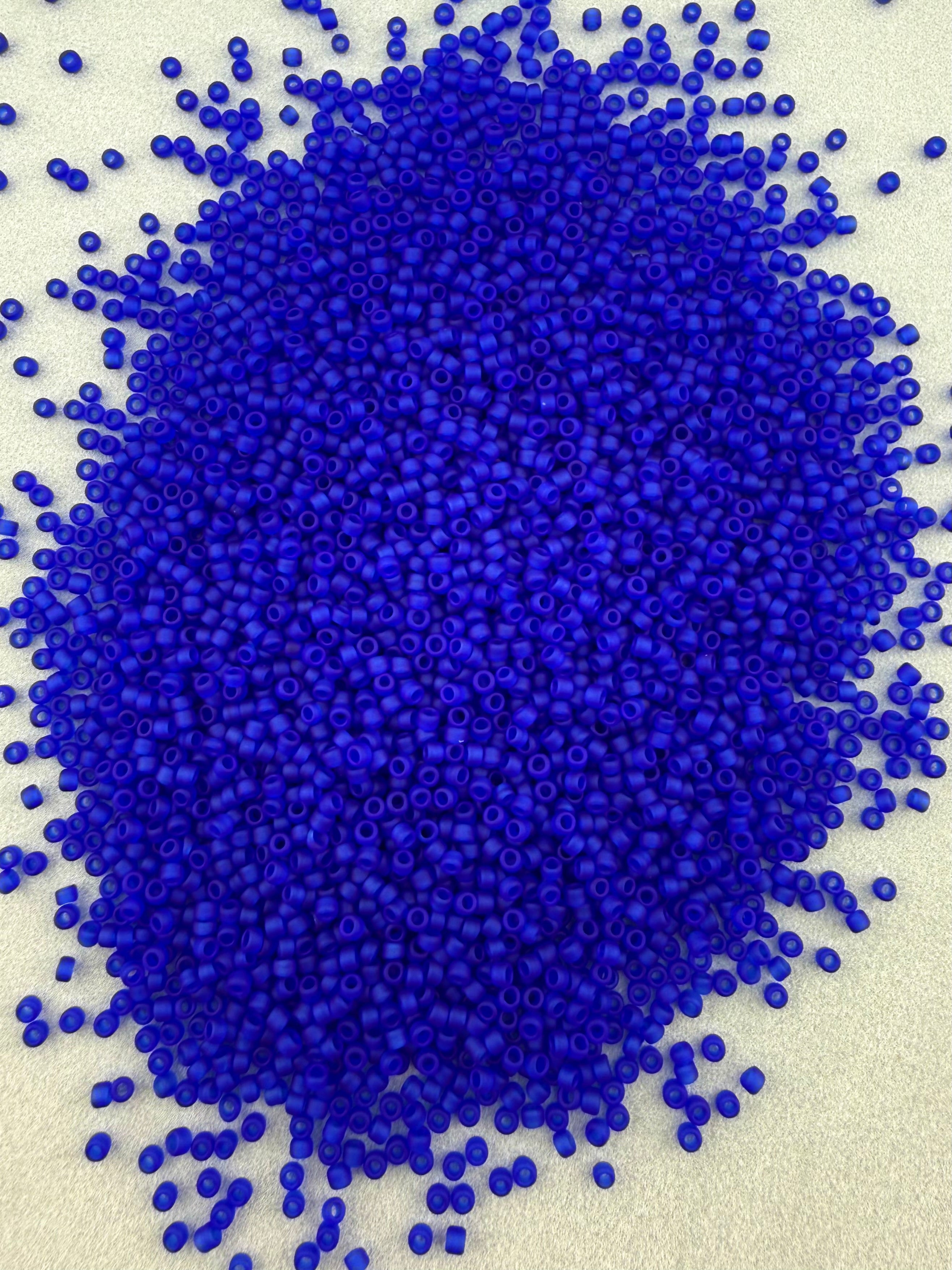 Mino Seed Beads 11/0 Matte Transparent Dark Blue