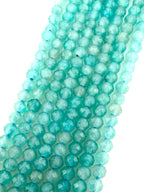 3mm Faceted Blue Amazonite Beads
