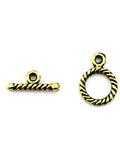 15mm Gold Fancy Toggle