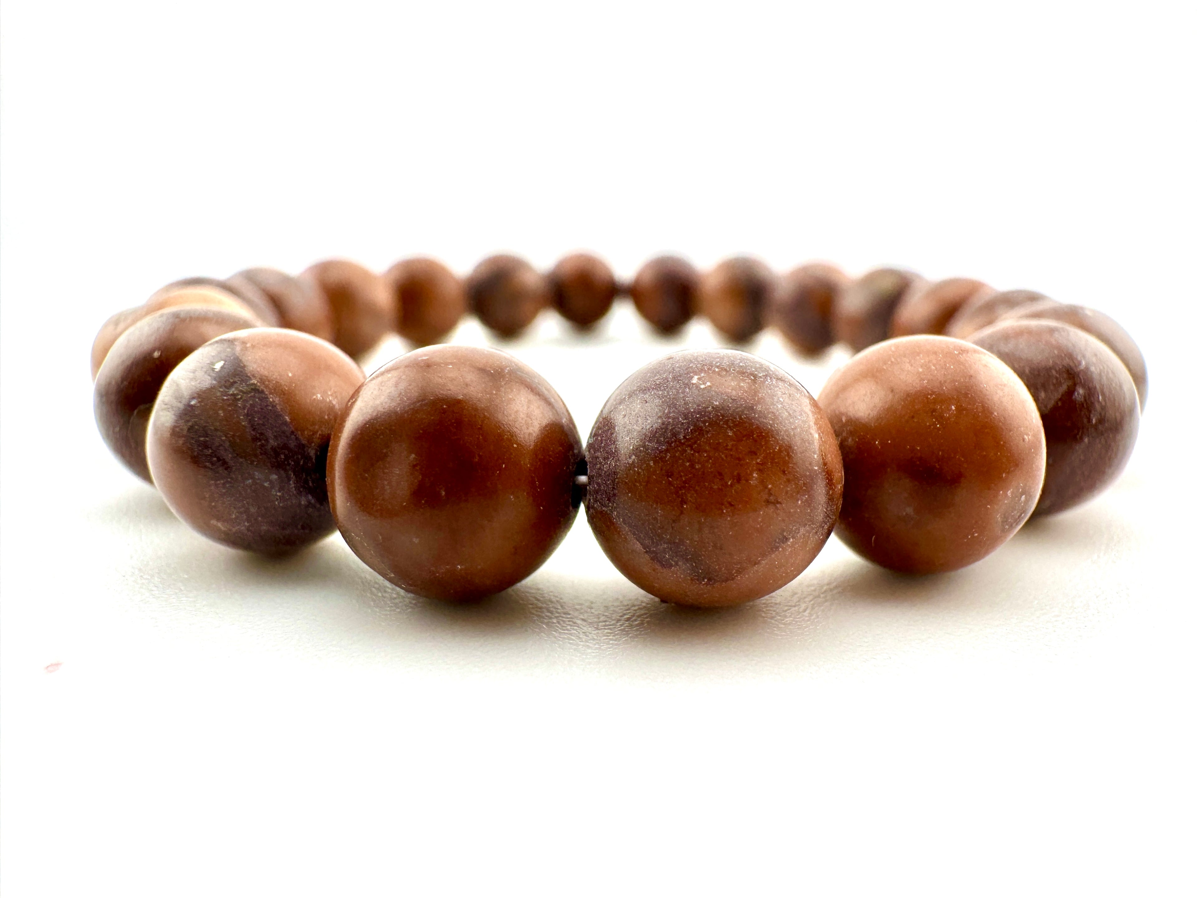 Red Wood Grain Beads Available in 6mm, 8mm Sizes