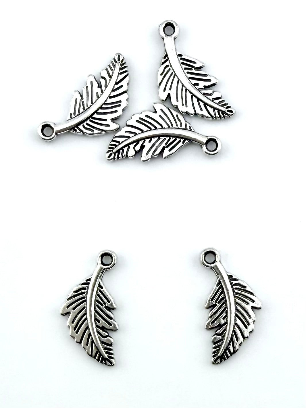 19mm Leafe Charm Rhodium
