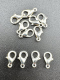 Base Metal 10 mm Lobster Clasp Silver, Gold, Rhodium