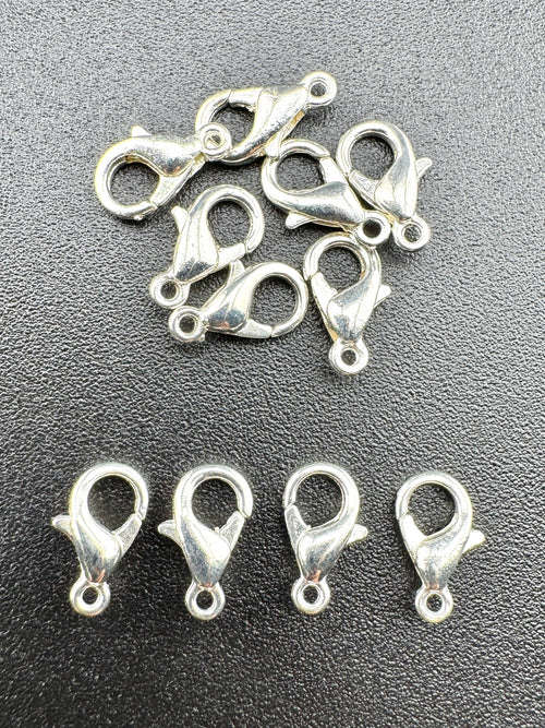 Base Metal 10 mm Lobster Clasp Silver, Gold, Rhodium