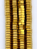 2x6mm Hematite Bolt Beads Dark Gold