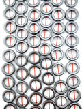 4x12mm Hematite Round Frame Beads