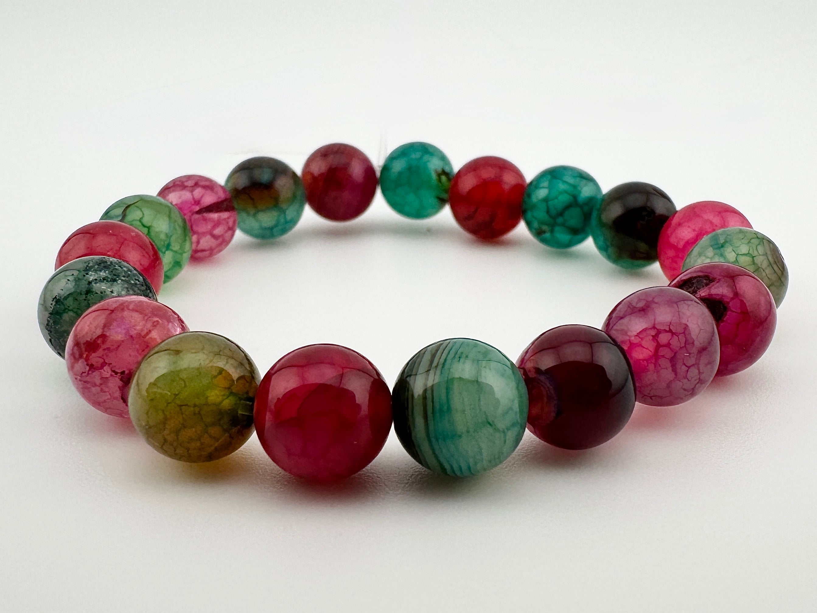 Dyed Dragon Vein Agate Beads Available in 6mm, 10mm Sizes