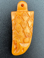 40mm Antiqued Bone Eagle Head Pendant – Hand Carved Bone, Tribal & Indigenous Style