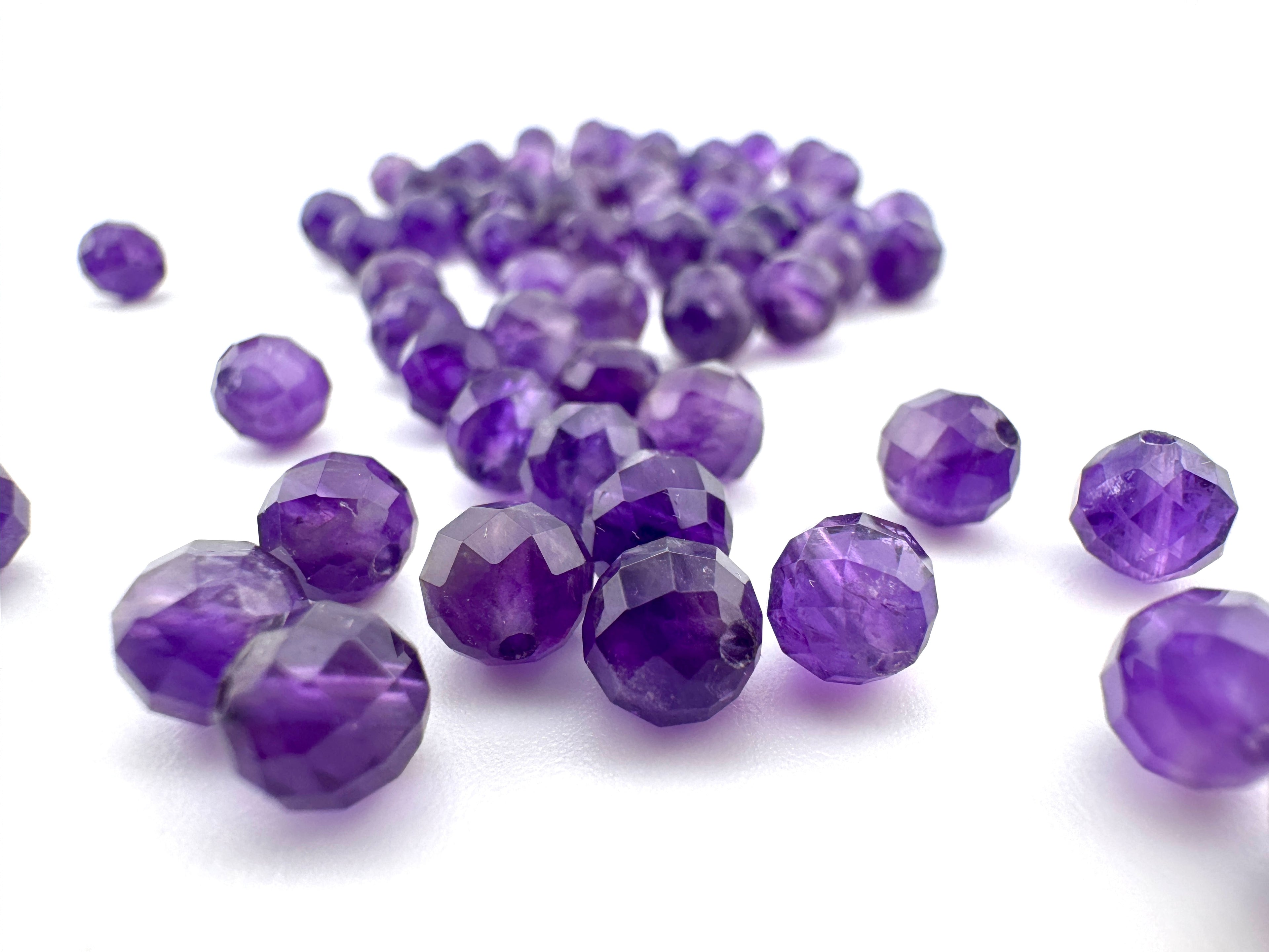 Rondelle Cut Amethyst Beads Available in 6mm Sizes