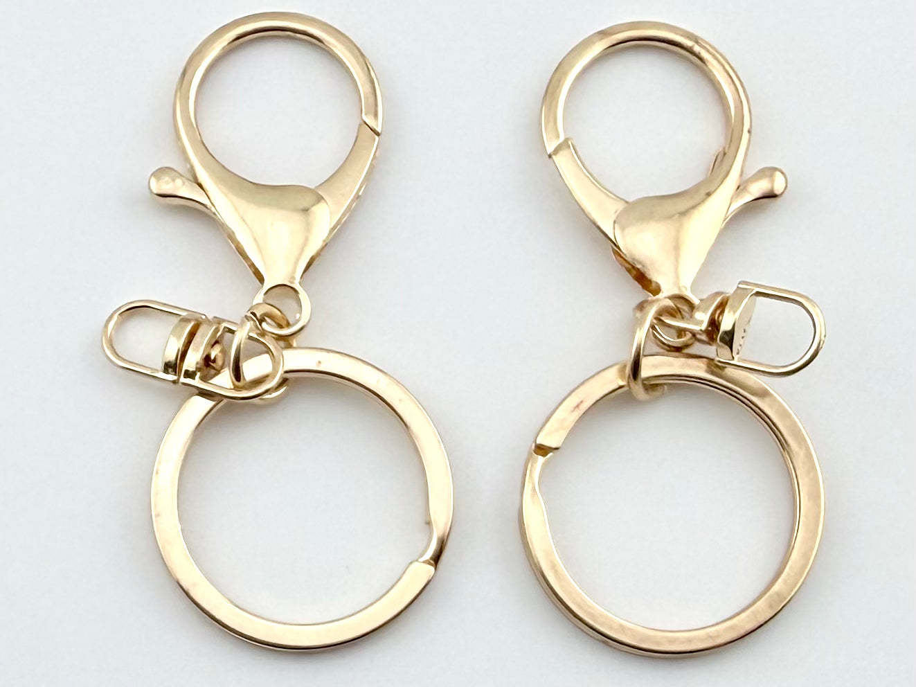 Large Lobster Clasp Set with Keyring and Swivel