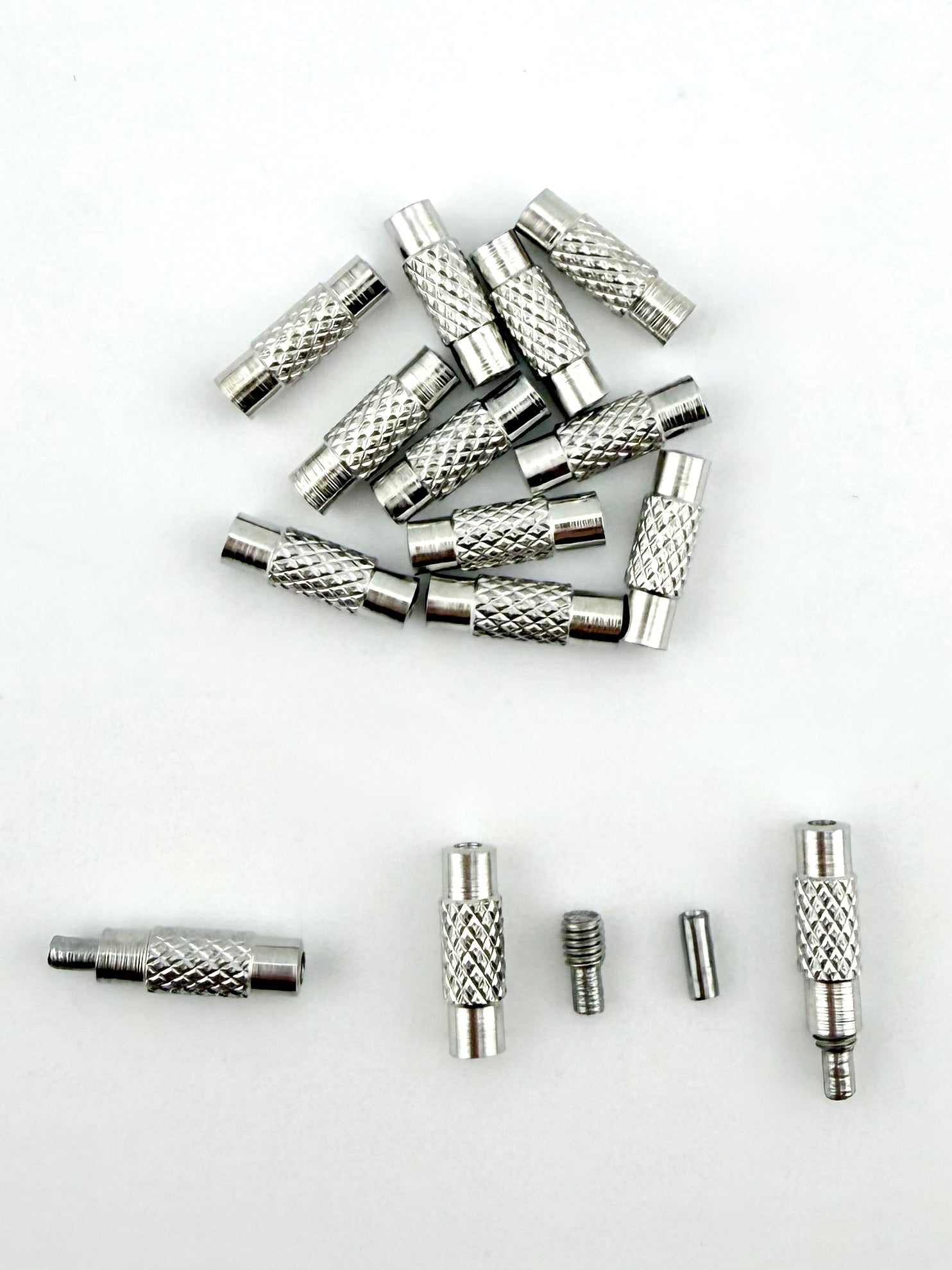Column Brass Screw Clasp Silver