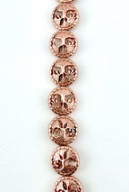 Rose Gold Tree of Life Hematite Beads 12.5x12.5mm