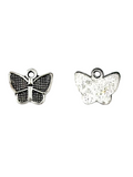 10mm Butterfly Charm Rhodium