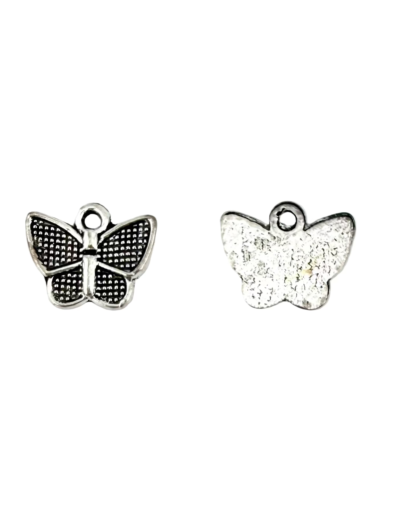 10mm Butterfly Charm Rhodium