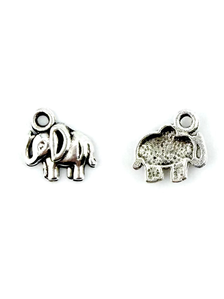 11.5mm Elephante Charm Rhodium