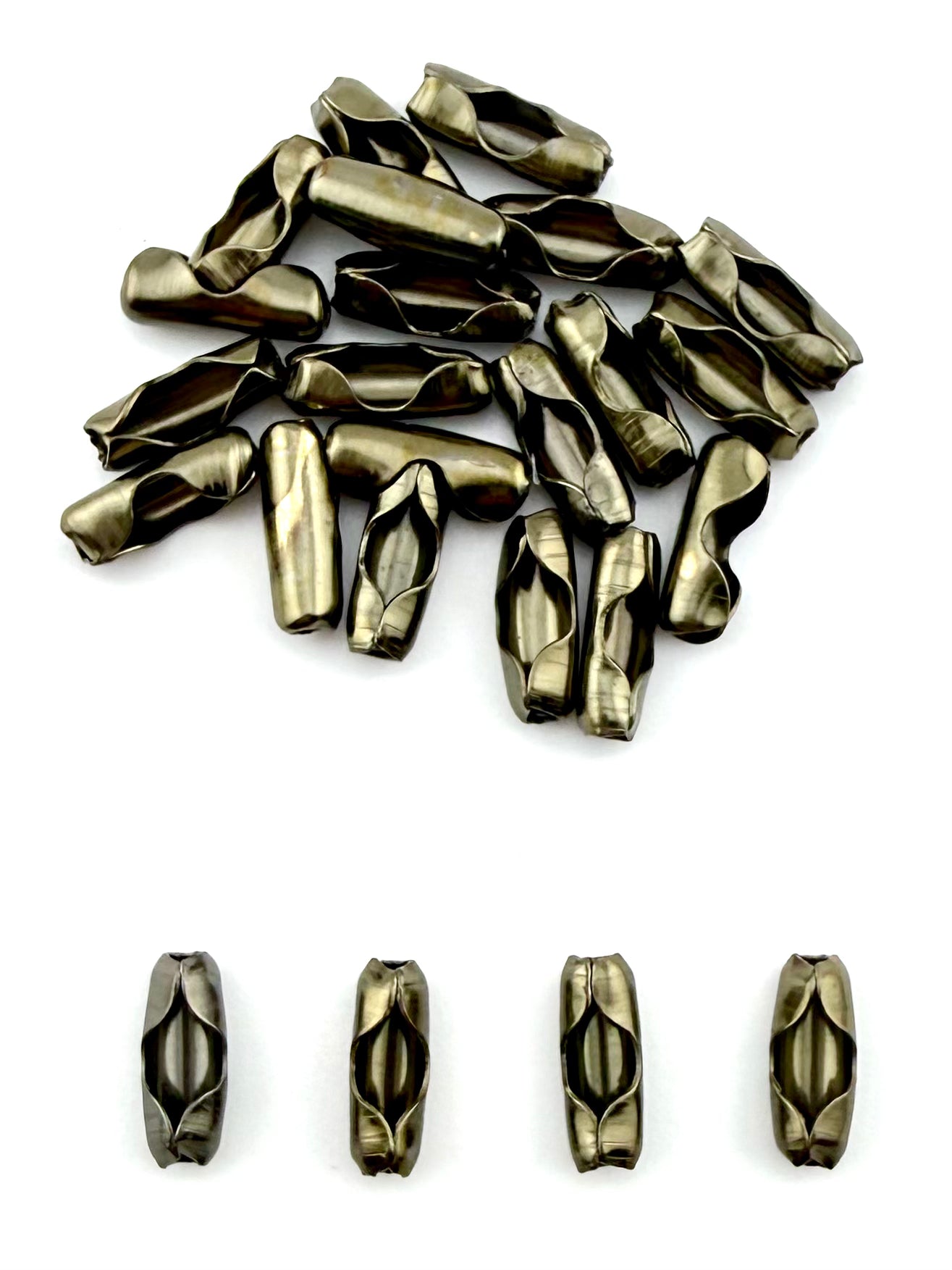 2mm Ball Chain Clasp Antique Brass