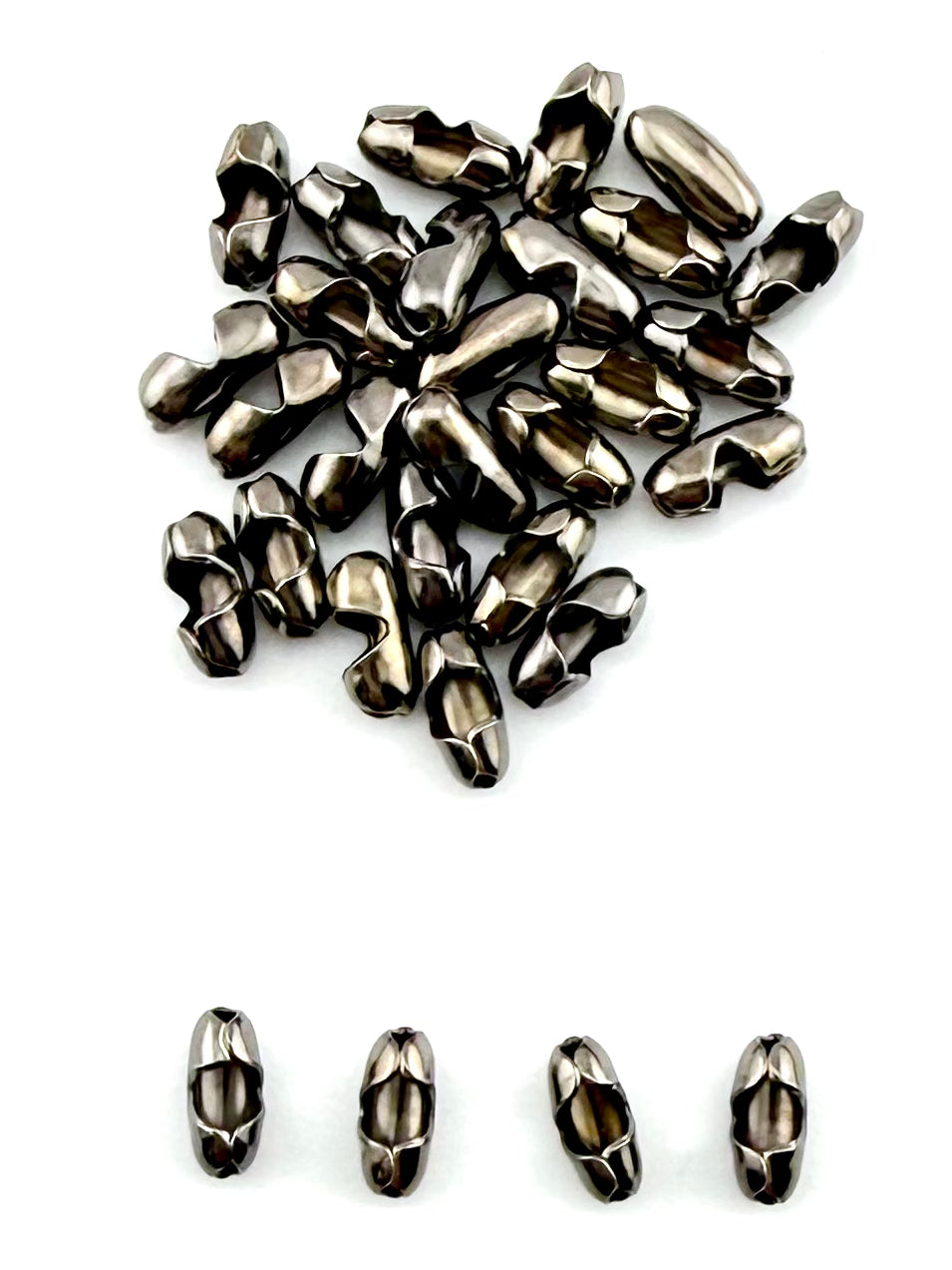 1.5mm Ball Chain Clasp Gunmetal