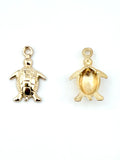 18.5mm Turtle Charm Light Gold