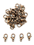 12mm Antique Copper Lobster Clasp