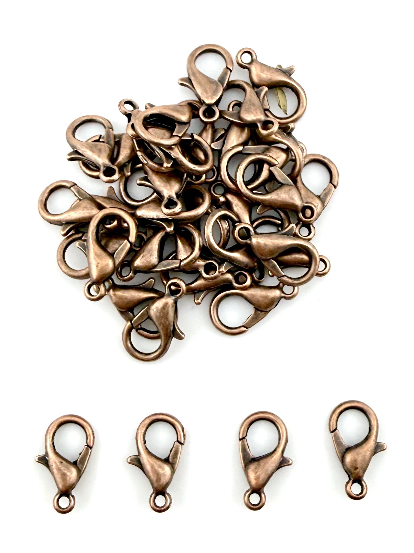 12mm Antique Copper Lobster Clasp