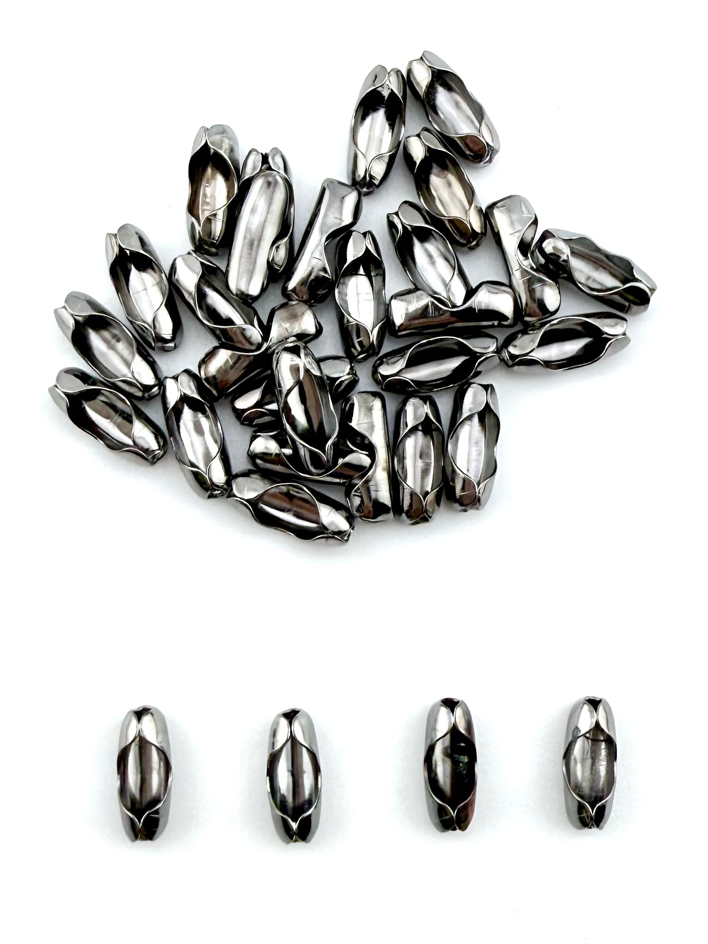 2mm Ball Chain Clasp Gunmetal