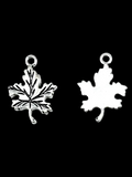 23mm Maple Leafe Charm Rhodium