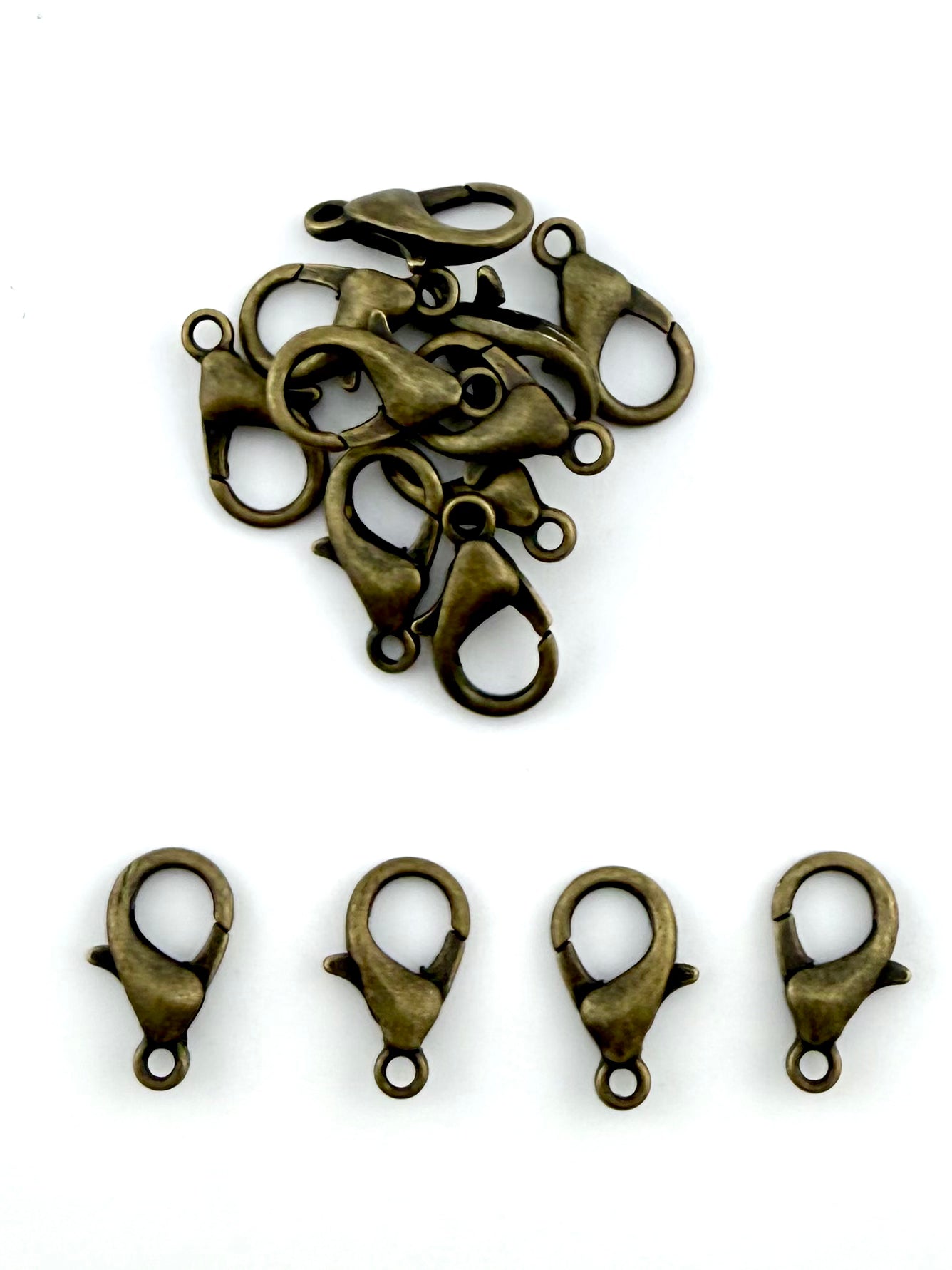 14mm Antique Brass Lobster Clasp