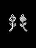 23mm Rose Charm Rhodium