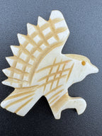 40mm Antique Bone Eagle Pendant – Hand Carved Bone, Tribal & Indigenous Style (No Hole)