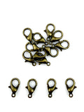 12mm Antique Brass Lobster Clasp