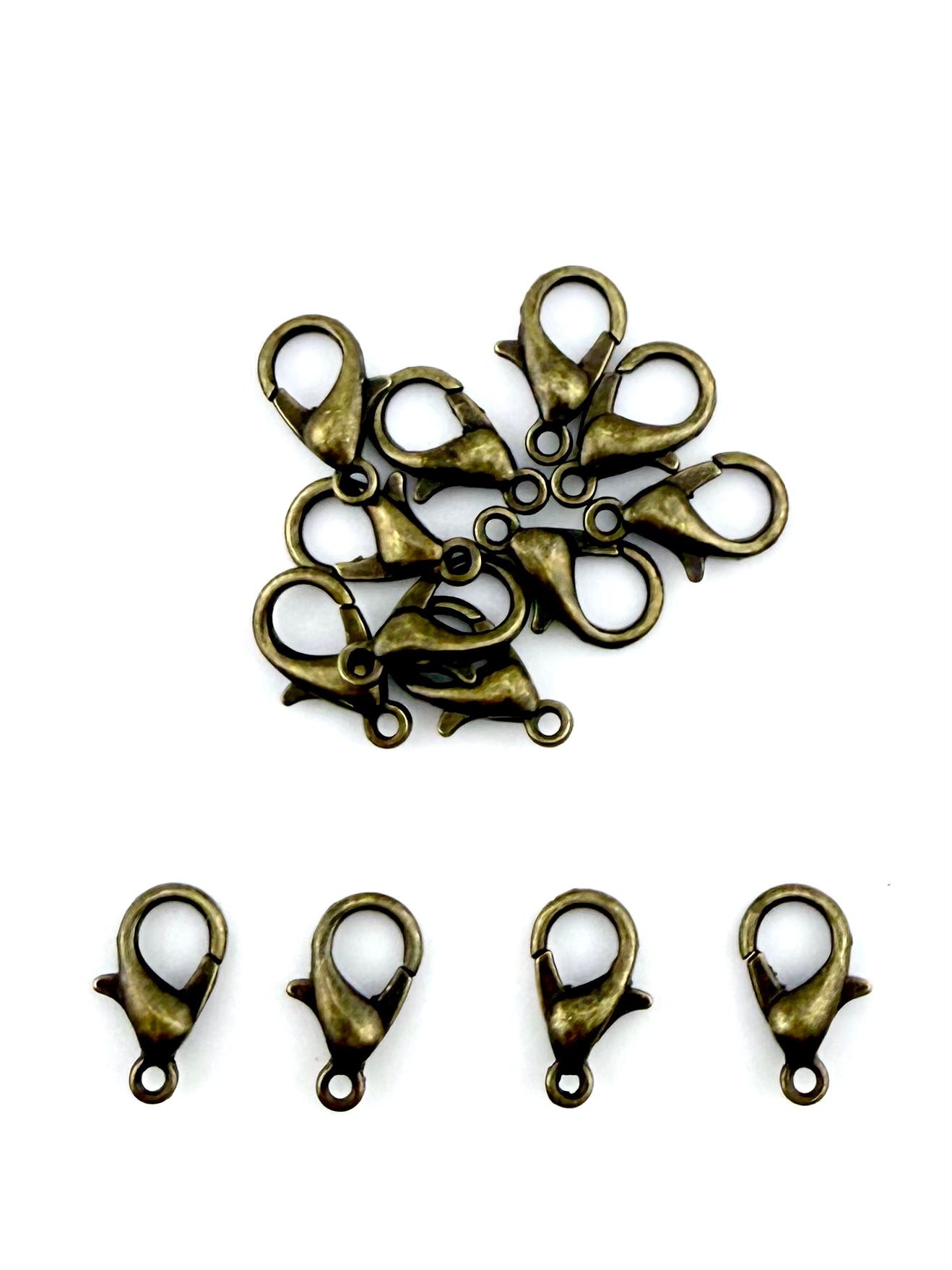 12mm Antique Brass Lobster Clasp