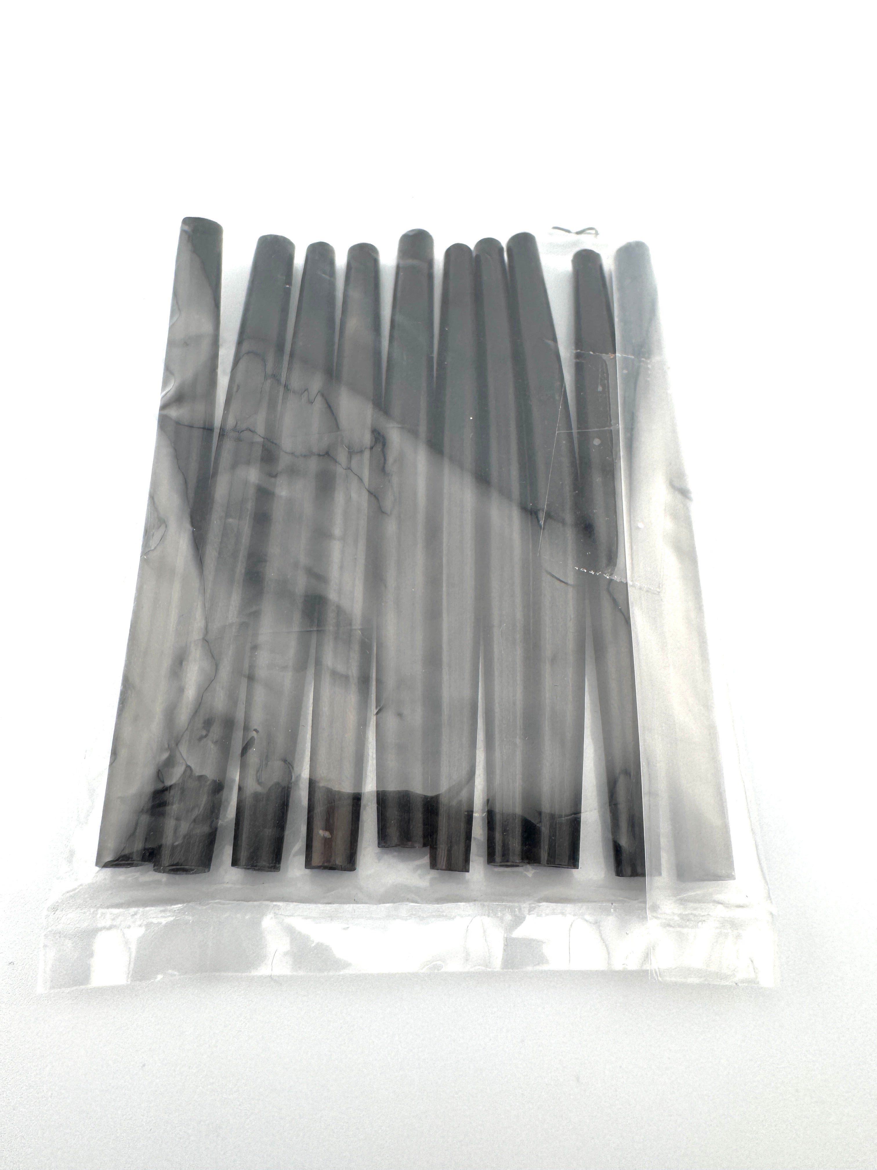 Black Buffalo Bone Pipe, Standard thickness  1–4inch Carved Bone Pieces for Jewelry & Crafts