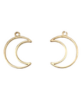 21.5mm Moon Frame Charm Light Gold