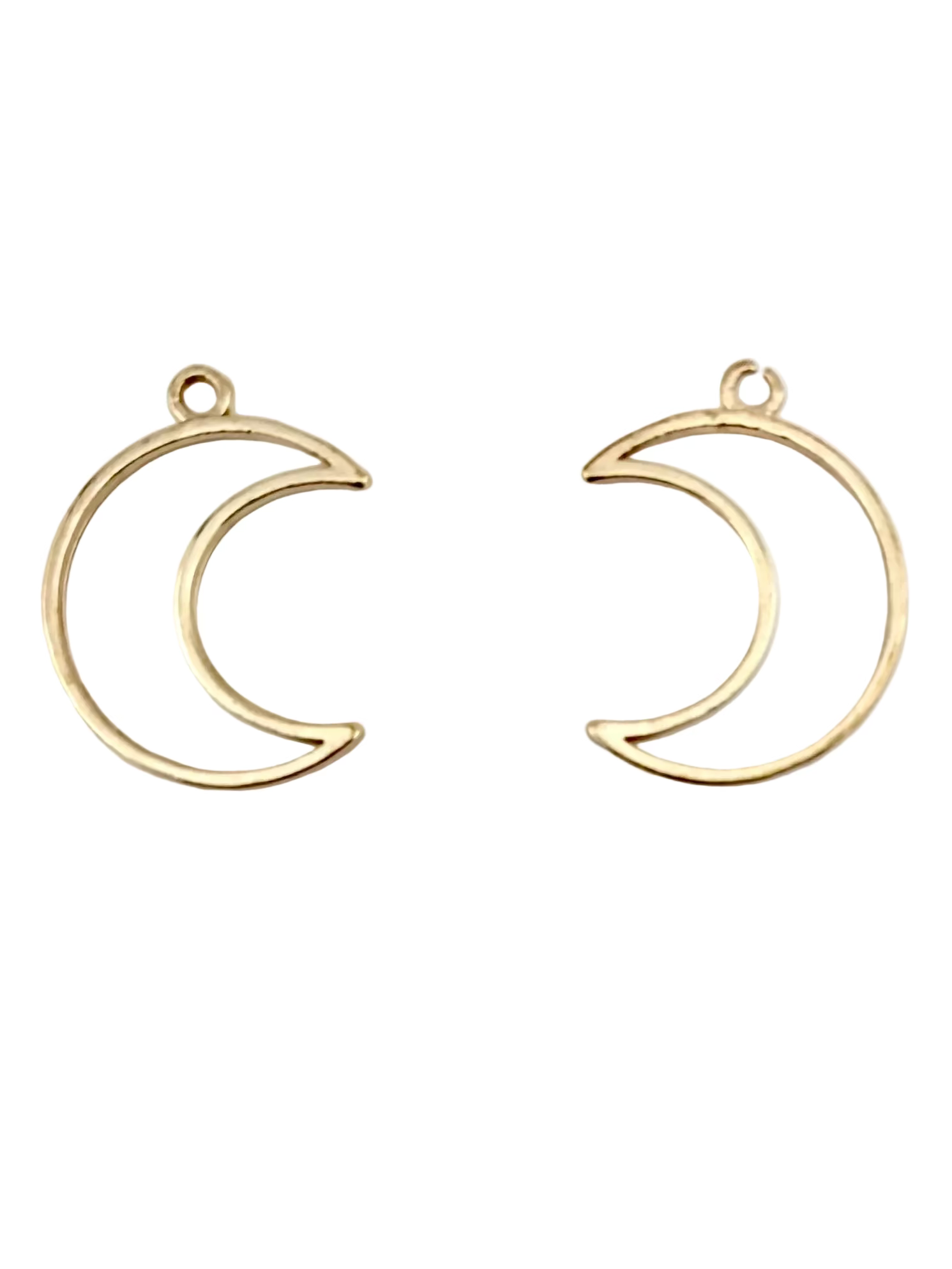 21.5mm Moon Frame Charm Light Gold