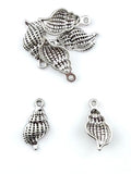 20mm Seashell Charm Rhodium
