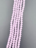 8mm Glass Faceted Rondelle Beads Pink opal