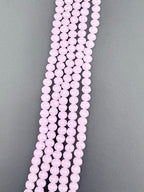 8mm Glass Faceted Rondelle Beads Light Pink