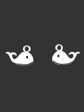 11mm Whale Charm Rhodium
