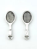 29mm Tennis Racket Charm Rhodium