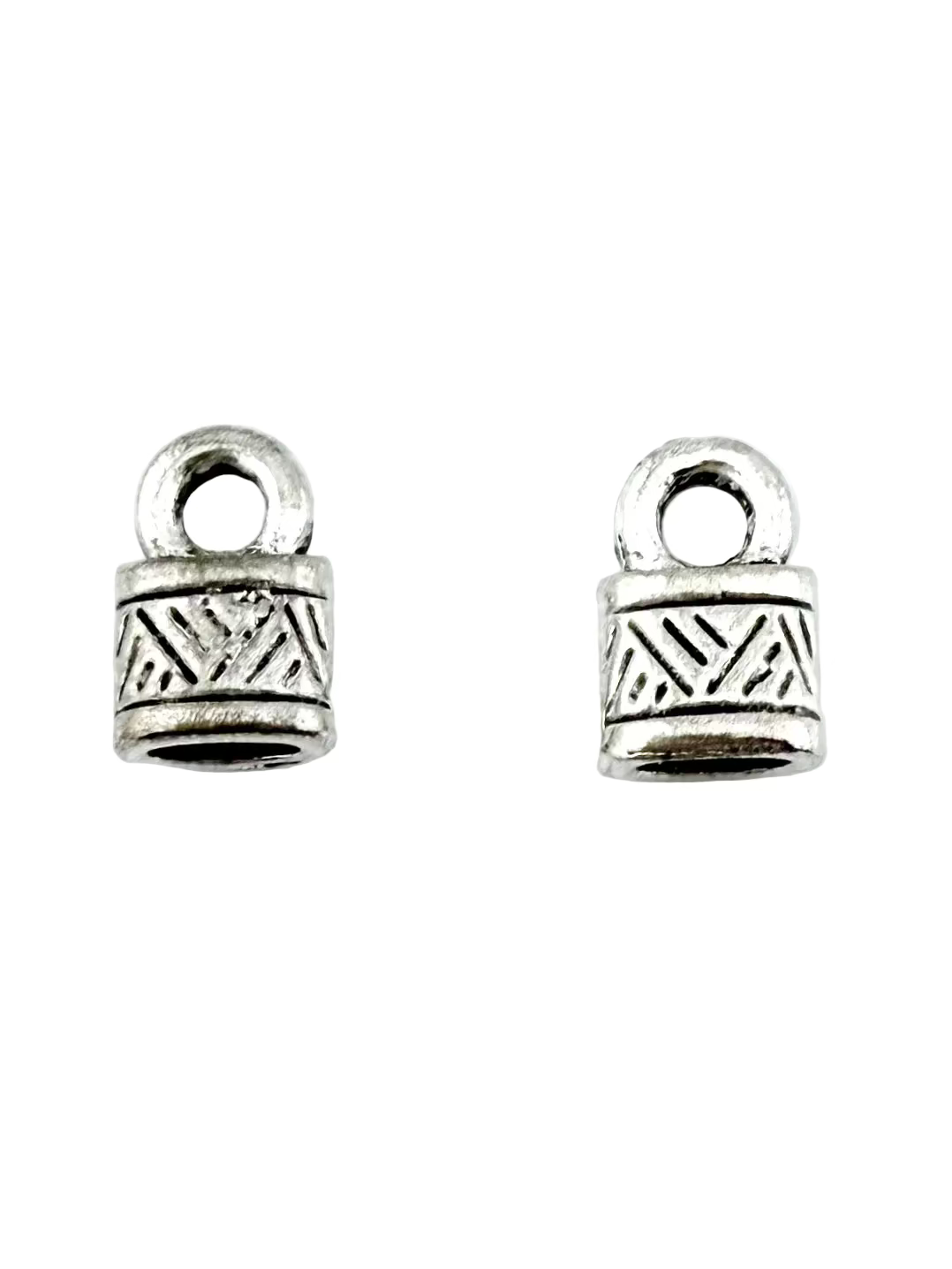 10mm Lock Charm Rhodium